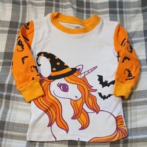 Kobero Halloween Witch Unicorn Girls Pajama Top 18-24 Months